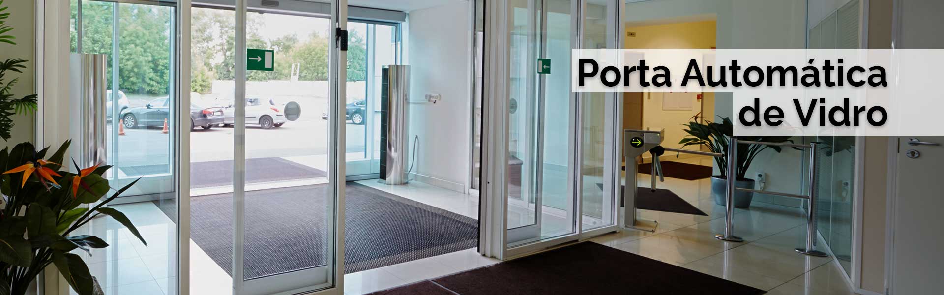 Porta automática de vidro